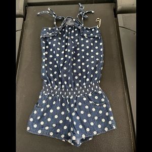 Like new jean with polkadot romper (all offers will be considered)